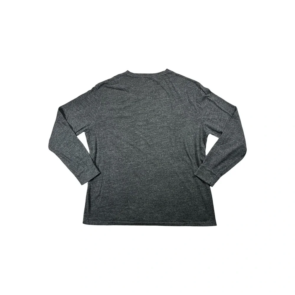 Polo Ralph Lauren Men's Long Sleeve V-Neck T-Shirt Charcoal Gray XL Preppy Logo